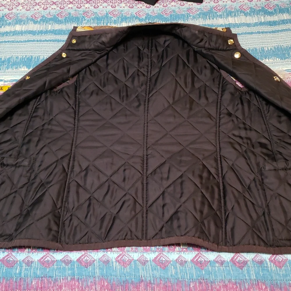 Rare fund Salvatore Ferragamo Floral and Animal Print Vest - Brown and Orange - Picture 7 of 16